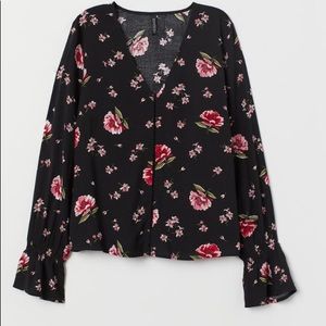 H&M floral blouse L/S